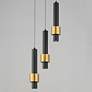 3_ET2 Reveal 11" Wide Matte Black 3-Light LED Mini Pendant more views