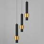 4_ET2 Reveal 11" Wide Matte Black 3-Light LED Mini Pendant more views