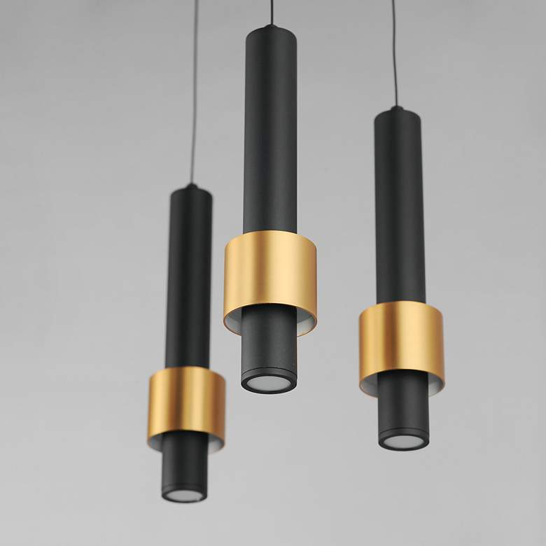Image 5 ET2 Reveal 11" Wide Matte Black 3-Light LED Mini Pendant more views