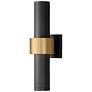 1_ET2 Reveal 18" High Black and Gold LED Outdoor Wall Light