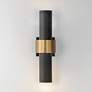 3_ET2 Reveal 18" High Black and Gold LED Outdoor Wall Light more views