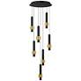 2_ET2 Reveal 18" Wide Black and Gold LED Multi-Light Pendant