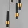 3_ET2 Reveal 18" Wide Black and Gold LED Multi-Light Pendant more views