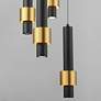 4_ET2 Reveal 18" Wide Black and Gold LED Multi-Light Pendant more views