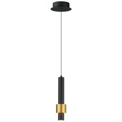 ET2 Reveal 2 3/4" Wide Matte Black and Gold LED Mini Pendant