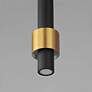 4_ET2 Reveal 2 3/4" Wide Matte Black and Gold LED Mini Pendant more views