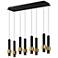 ET2 Reveal 32" Wide Black and Brass LED Multi-Light Pendant