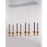3_ET2 Reveal 32"W Nickel Brass Linear LED Multi-Light Pendant more views