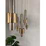 5_ET2 Reveal 32"W Nickel Brass Linear LED Multi-Light Pendant more views