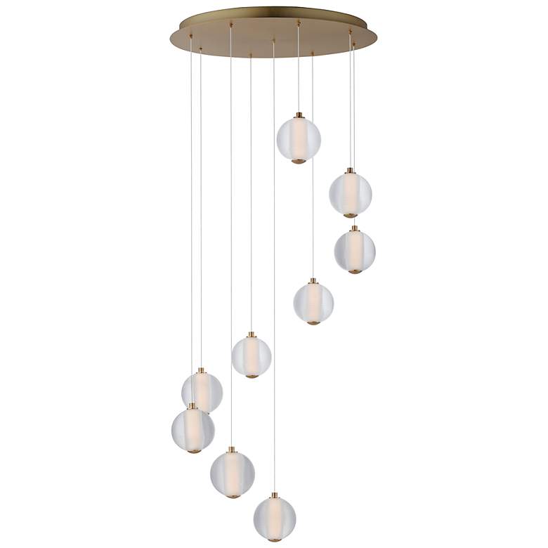 Image 1 ET2 Rhythm 21 3/4" Wide Gold Multi-Light LED Pendant