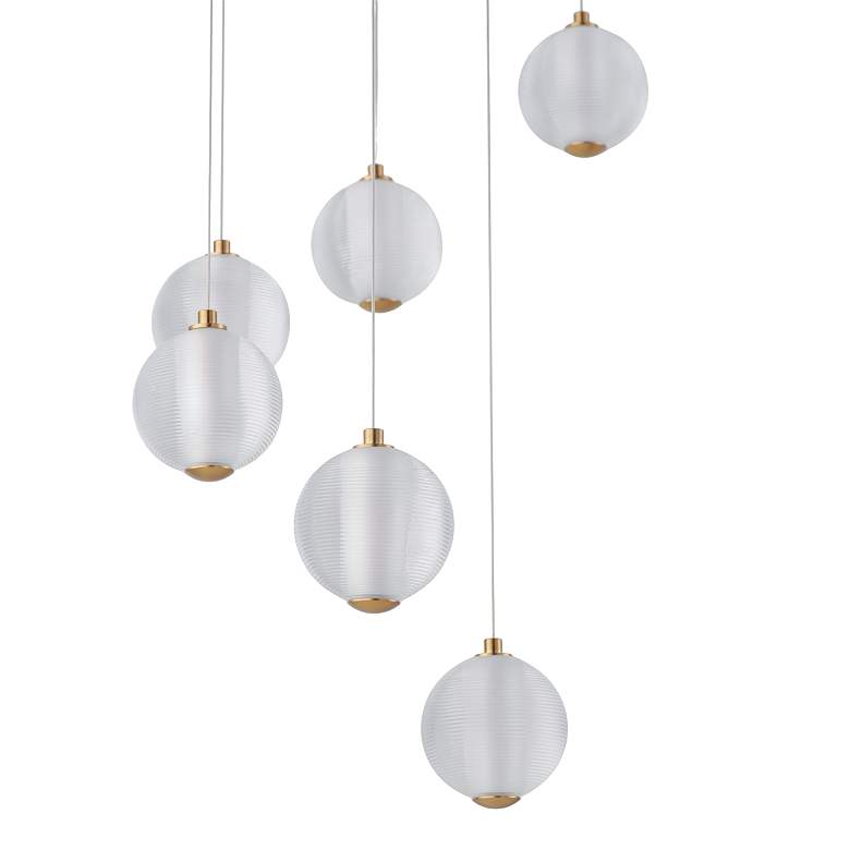Image 3 ET2 Rhythm 21 3/4" Wide Gold Multi-Light LED Pendant more views