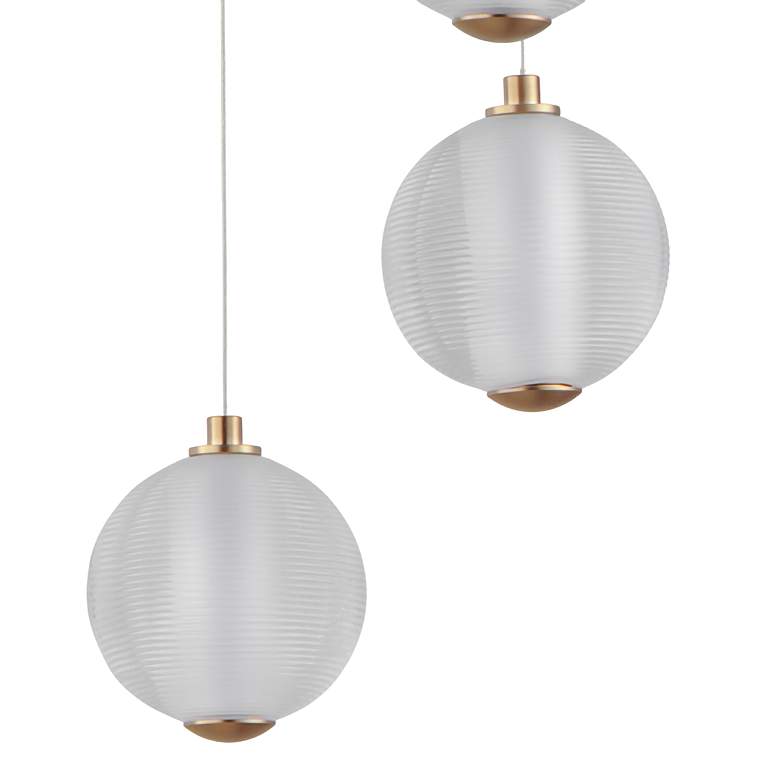 Image 5 ET2 Rhythm 21 3/4" Wide Gold Multi-Light LED Pendant more views