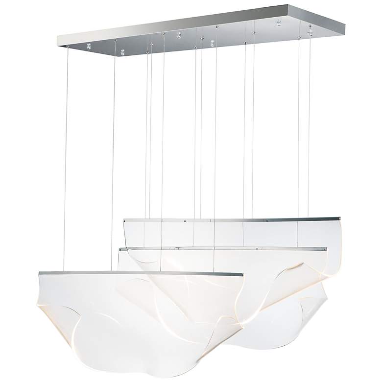 Image 2 ET2 Rinkle 14 1/4" Wide Polished Chrome 3-Light LED Pendant