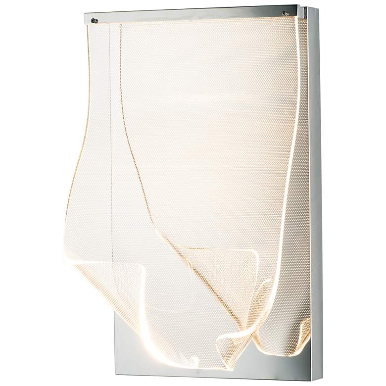Image 1 ET2 Rinkle 15 1/2" High Polished Chrome LED Wall Sconce