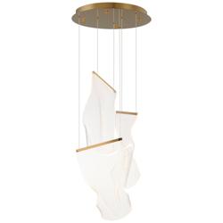 ET2 Rinkle 15 3/4" French Gold 3-Light LED Multi Pendant