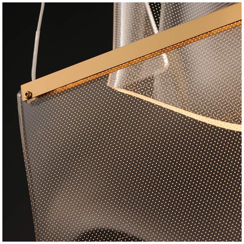 Image 4 ET2 Rinkle 15 3/4" French Gold 3-Light LED Multi Pendant more views