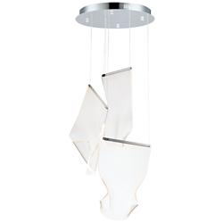 ET2 Rinkle 15 3/4"W Polished Chrome LED Multi-Light Pendant