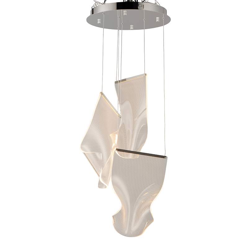 Image 6 ET2 Rinkle 15 3/4"W Polished Chrome LED Multi-Light Pendant more views