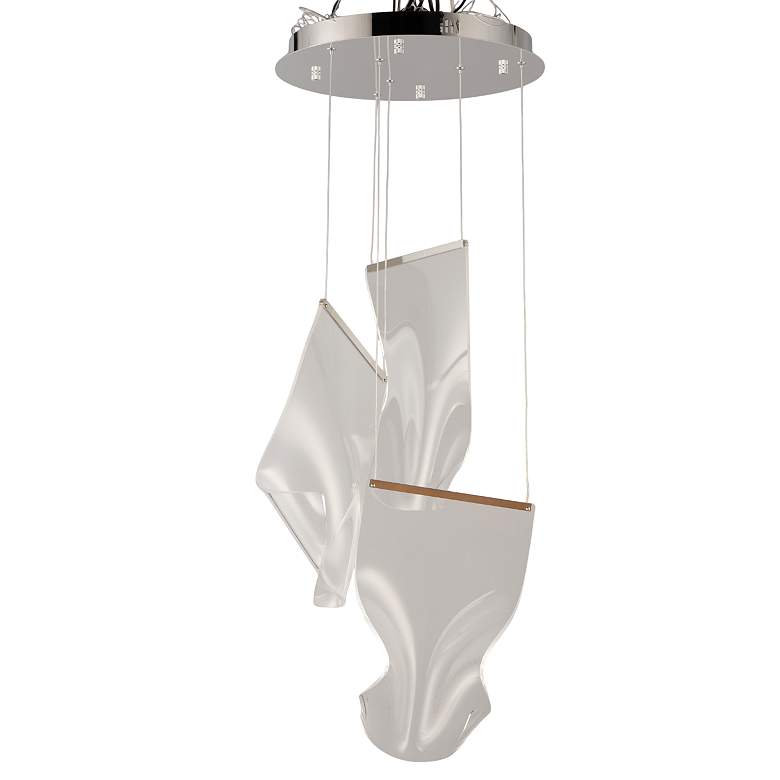 Image 7 ET2 Rinkle 15 3/4"W Polished Chrome LED Multi-Light Pendant more views