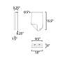 5_ET2 Rinkle 16 1/2" High Brushed Gunmetal LED Wall Sconce more views