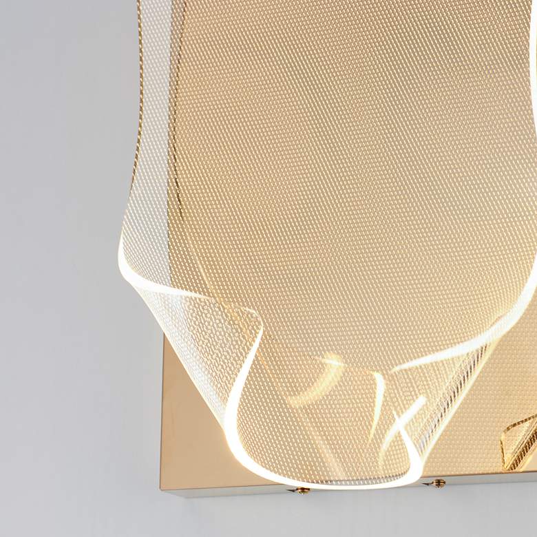 Image 2 ET2 Rinkle 16 1/2" High French Gold ADA LED Wall Sconce more views