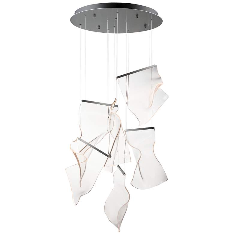 Image 1 ET2 Rinkle 21 1/2"W Brushed Gunmetal LED Multi-Light Pendant