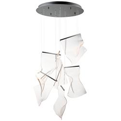 ET2 Rinkle 21 1/2"W Brushed Gunmetal LED Multi-Light Pendant
