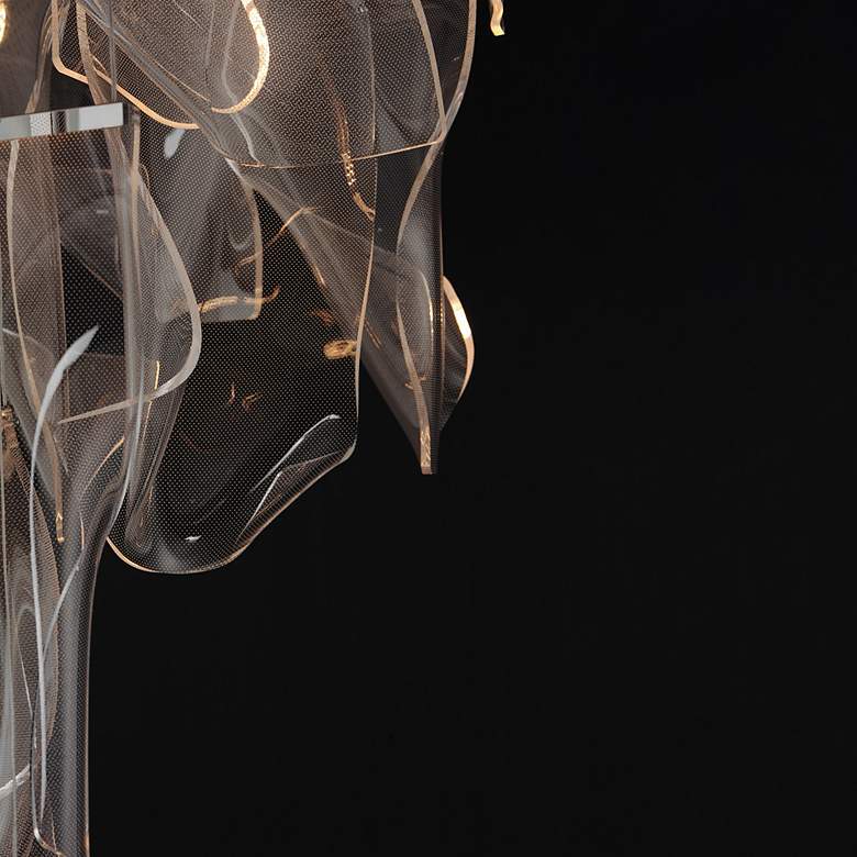 Image 7 ET2 Rinkle 21 1/2"W Brushed Gunmetal LED Multi-Light Pendant more views