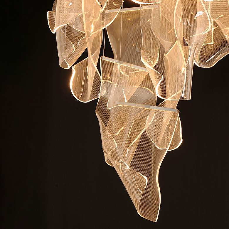 Image 5 ET2 Rinkle 27.5" Wide 14-Light Handcrafted Modern LED Pendant more views