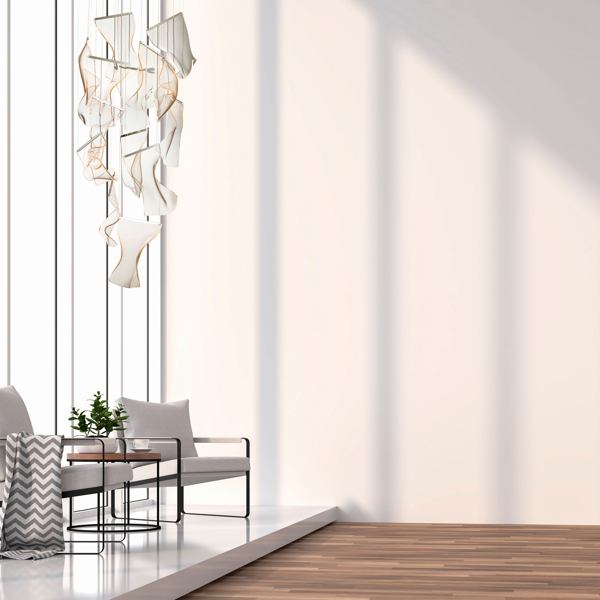 ET2 Rinkle 27 1/2" Polished Nickel LED Modern Multi-Light Pendant