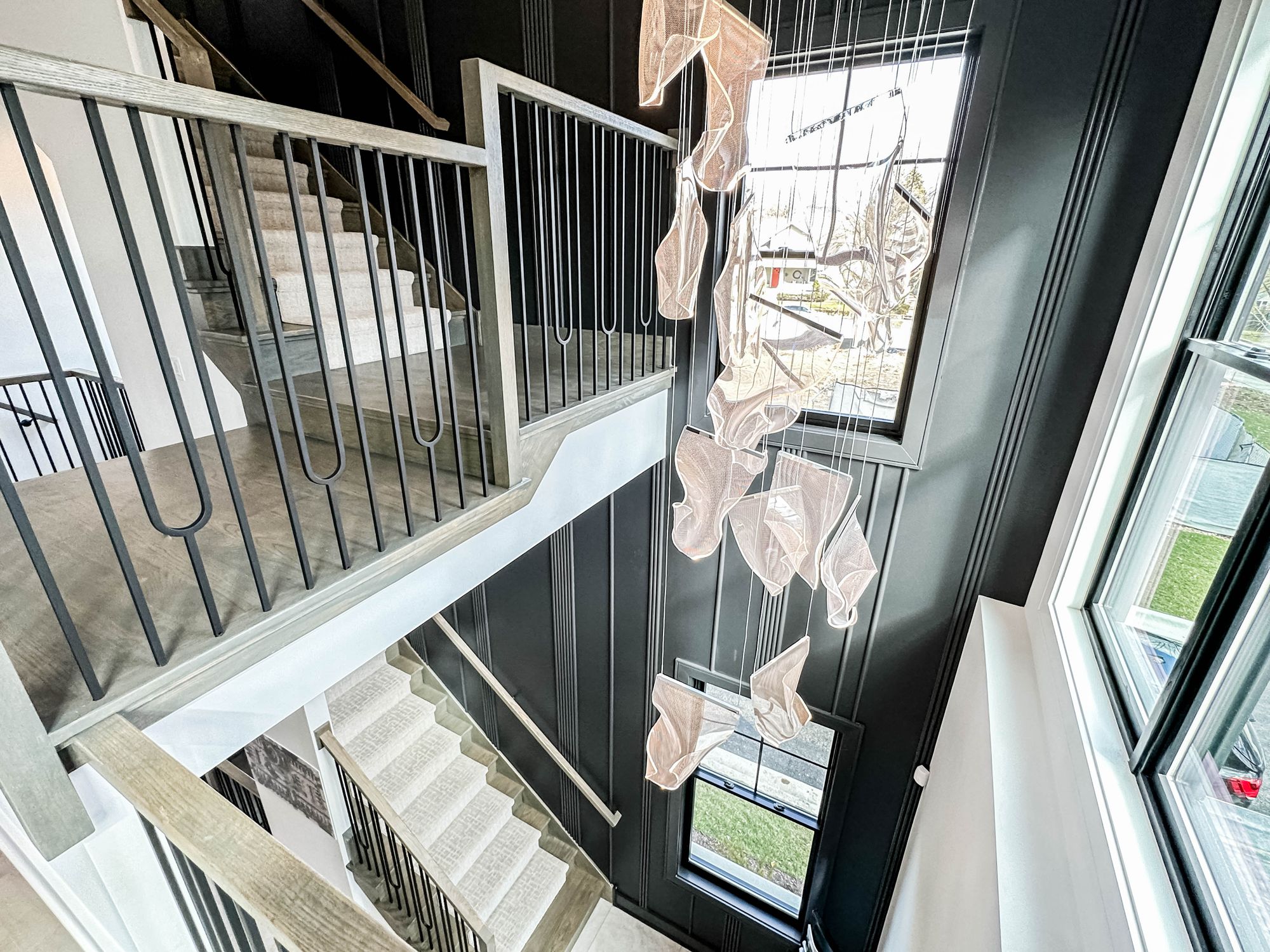 ET2 Rinkle 27 1/2" Polished Nickel LED Modern Multi-Light Pendant