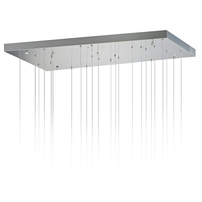 Image 4 ET2 Rinkle 35 1/2" Wide Polished Chrome 13-Light LED Pendant more views