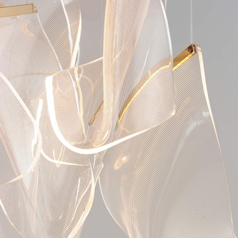 Image 4 ET2 Rinkle 36 1/4" Wide French Gold LED Multi-Light Pendant more views