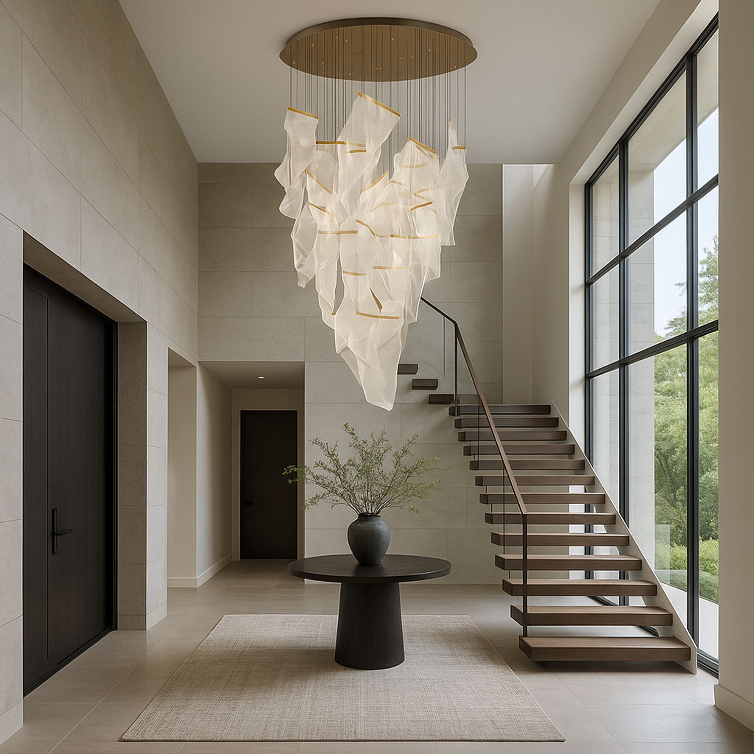 Image 7 ET2 Rinkle 36 1/4" Wide French Gold LED Multi-Light Pendant more views