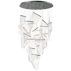 ET2 Rinkle 36 1/4"W Brushed Gunmetal 24-Light LED Pendant