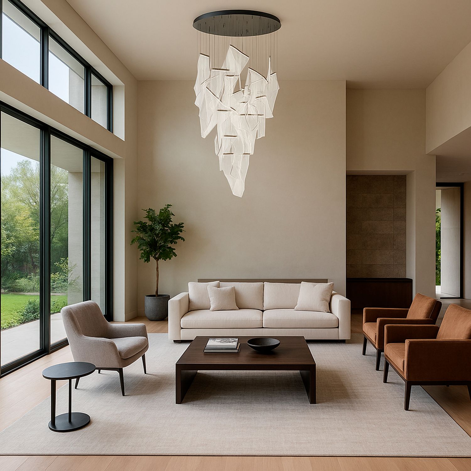ET2 Rinkle 36 1/4"W Brushed Gunmetal 24-Light LED Pendant