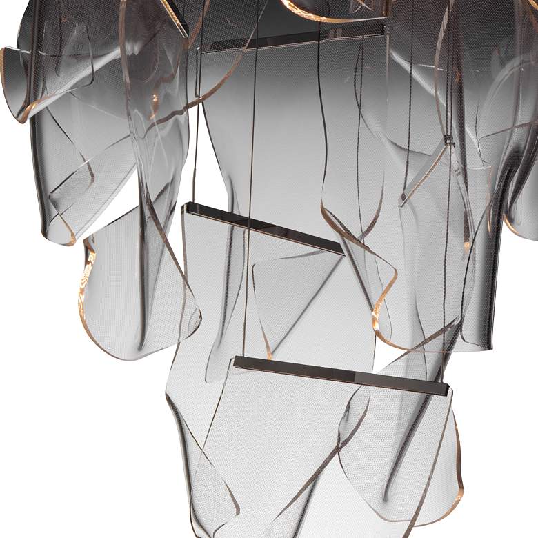 Image 6 ET2 Rinkle 36 1/4"W Brushed Gunmetal 24-Light LED Pendant more views