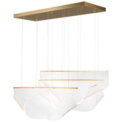 ET2 Rinkle 50 1/2" French Gold 3-Light Linear LED Pendant