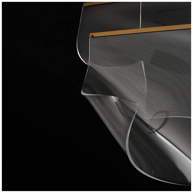 Image 3 ET2 Rinkle 50 1/2" French Gold 3-Light Linear LED Pendant more views