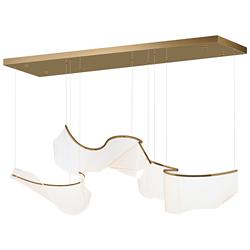 ET2 Rinkle 57 1/2" Wide French Gold LED Linear Pendant