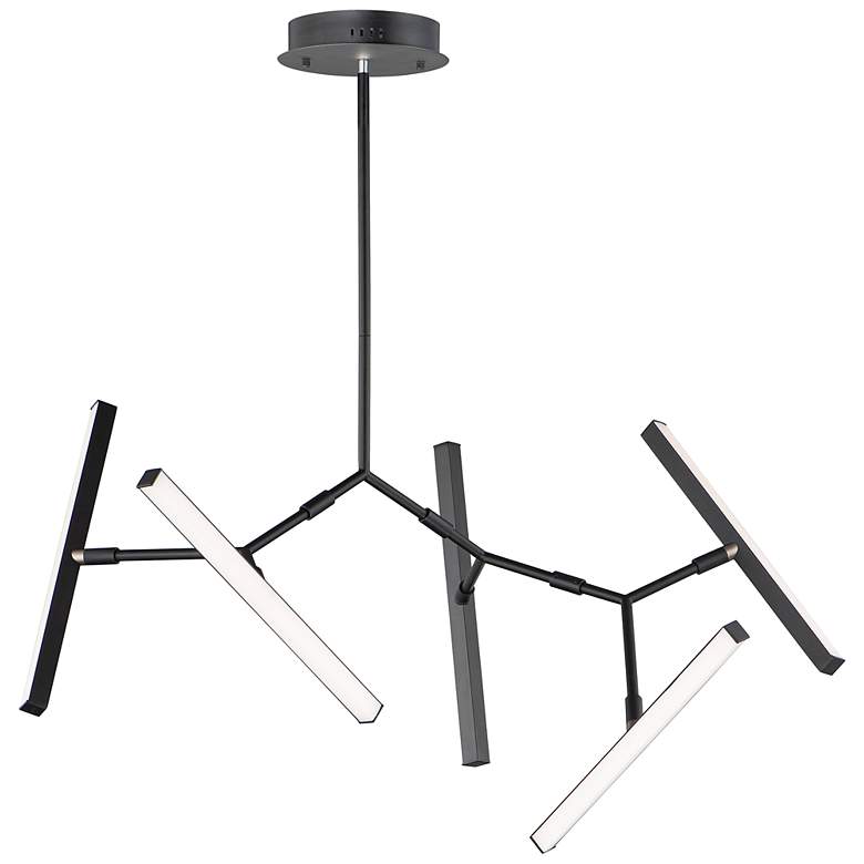 Image 1 ET2 Robotica 36 1/2" Wide Black 5-Light LED Pendant Light