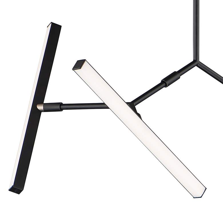 Image 2 ET2 Robotica 36 1/2" Wide Black 5-Light LED Pendant Light more views