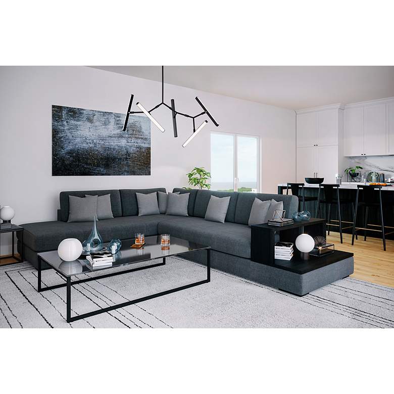 Image 6 ET2 Robotica 36 1/2" Wide Black 5-Light LED Pendant Light more views