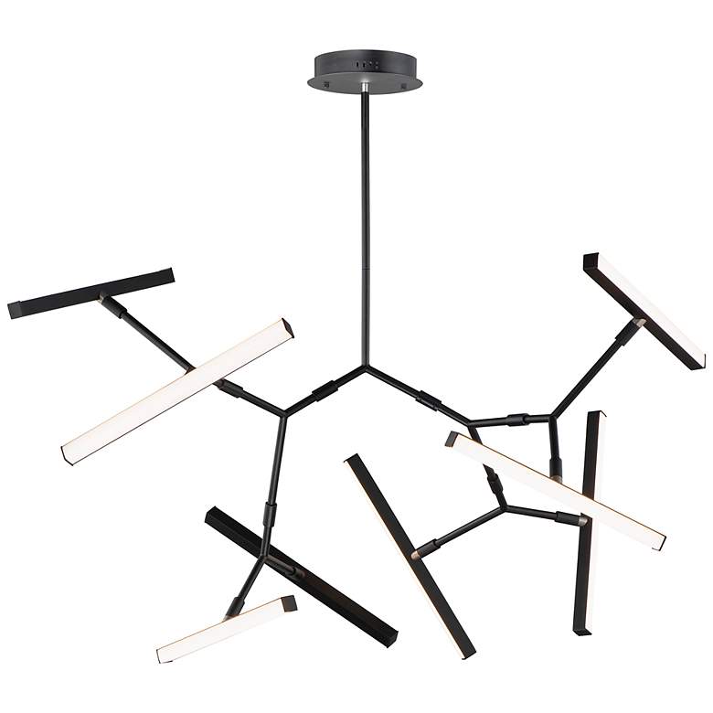 Image 1 ET2 Robotica 38 1/4" Wide Black 8-Light LED Pendant Light