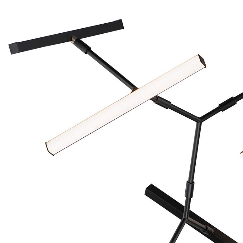 Image 2 ET2 Robotica 38 1/4" Wide Black 8-Light LED Pendant Light more views