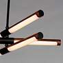 3_ET2 Rollo 28" Wide Antique Pecan Black 6-Light LED Pendant more views