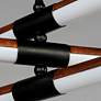 7_ET2 Rollo 28" Wide Antique Pecan Black 6-Light LED Pendant more views
