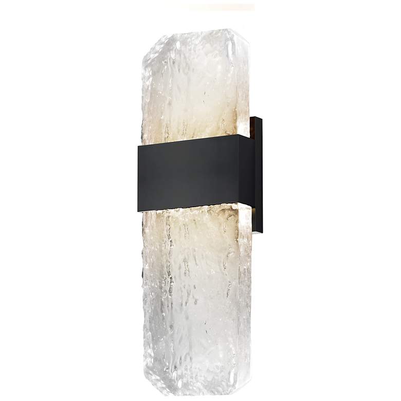 Image 1 ET2 Rune 15 1/2" High Black LED Outdoor Wall Light