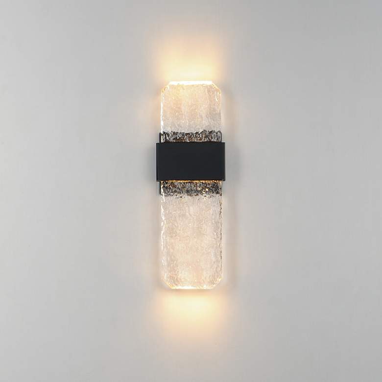 Image 3 ET2 Rune 15 1/2" High Black LED Outdoor Wall Light more views