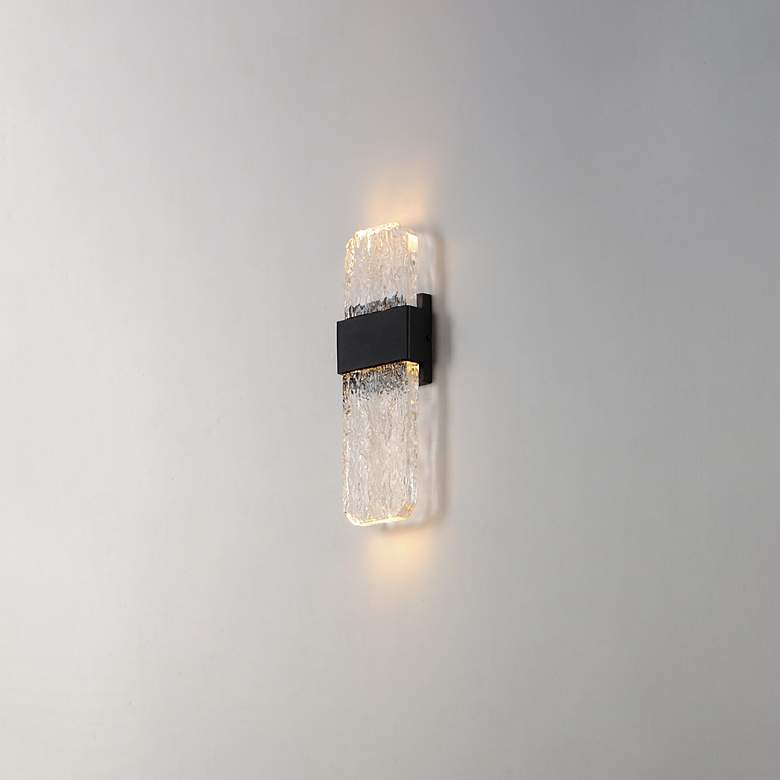 Image 4 ET2 Rune 15 1/2" High Black LED Outdoor Wall Light more views